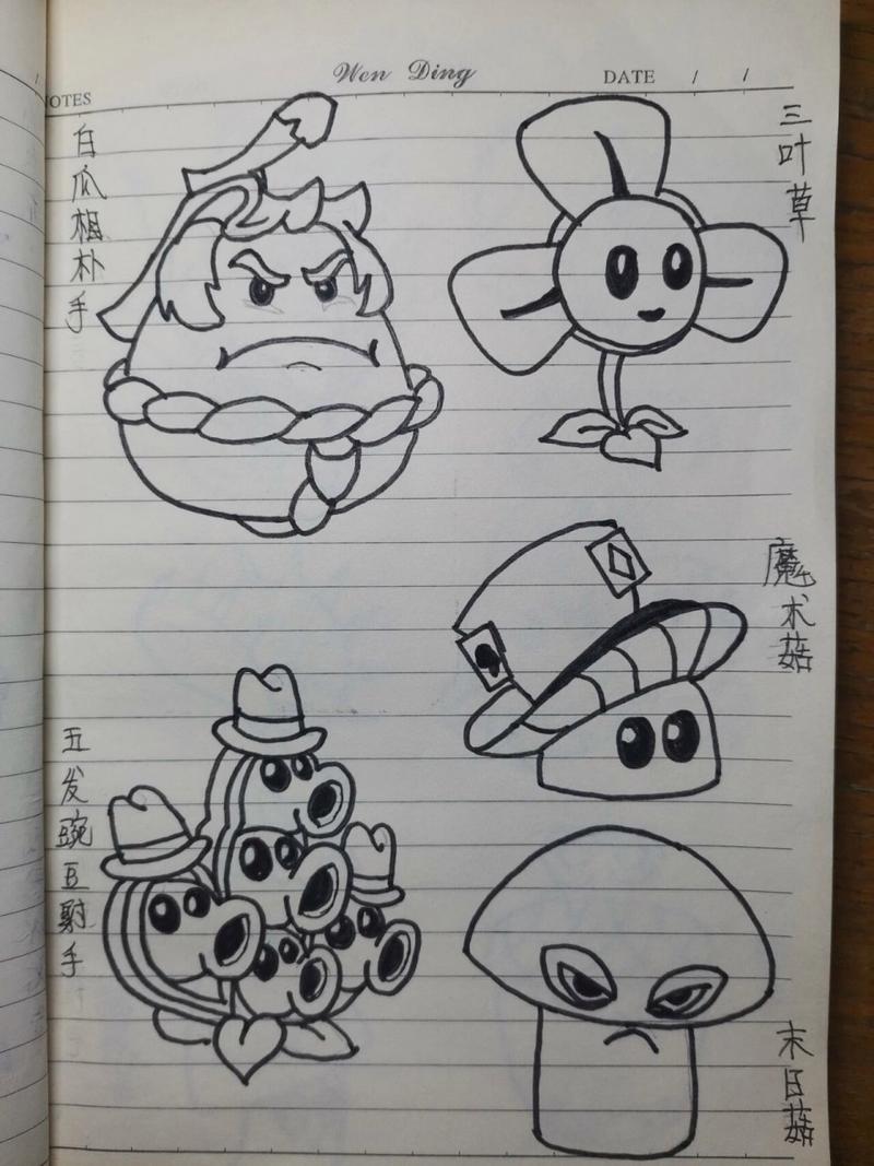 画植物大战僵尸的植物-画植物大战僵尸的植物简笔画-第4张图片-屿企游戏网