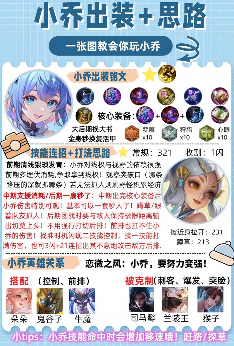 王者荣耀无双小乔攻略教程_无双小乔测评-第3张图片-屿企游戏网