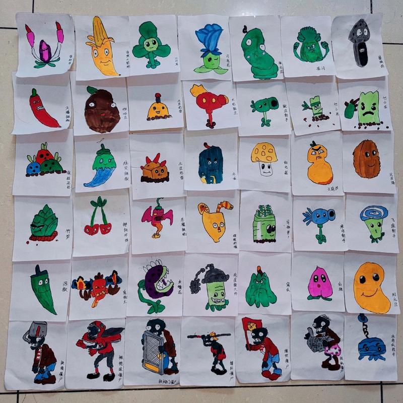 植物大战僵尸里的植物怎么画，植物大战僵尸里的植物怎么画100种